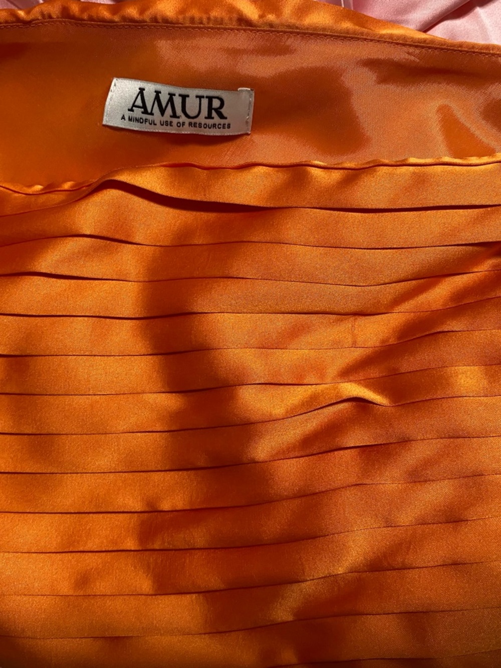 NWT AMUR Two-Tone Pleated Maxi Dress Size 4 - Picture 8 of 9